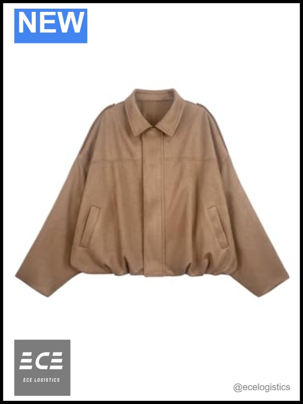 Womens Faux Suede Bomber Jacket Cropped Oversized Zip Up Casual Coat
